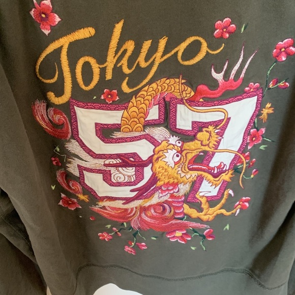 Lucky Brand embroidered hoodie with zipper hood - Picture 4 of 5